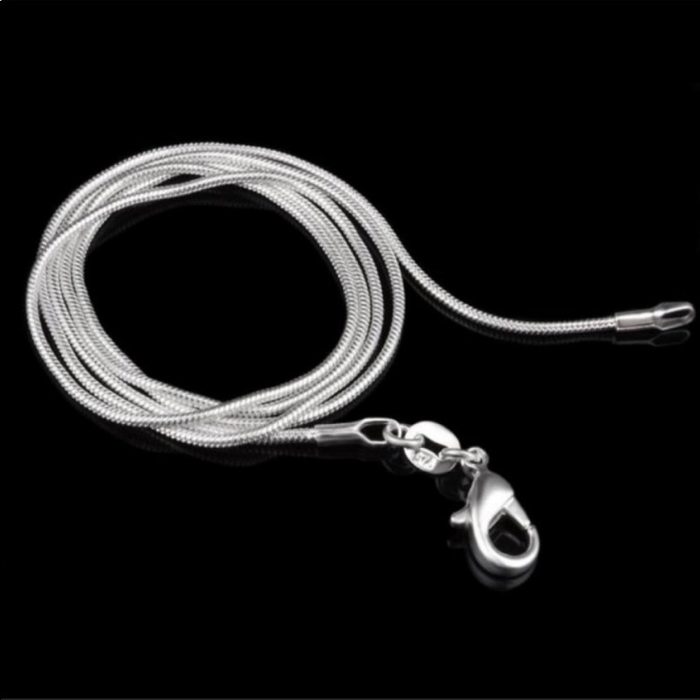 New 925 Sterling Silver Snake Necklace - Picture 4 of 5